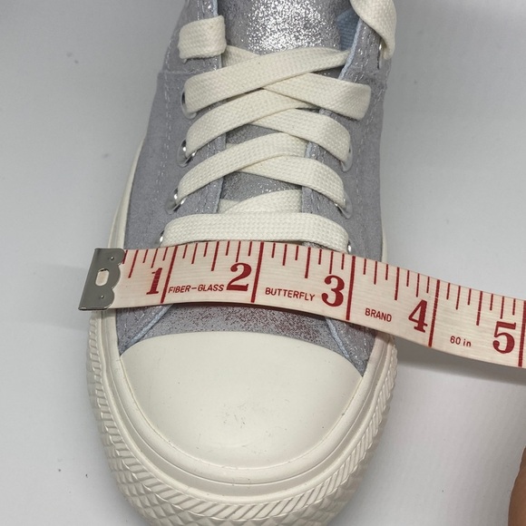 Converse CTAS Madison Mid Sneakers Women’s 6.5 Silver Metallic Suede - Picture 11 of 11